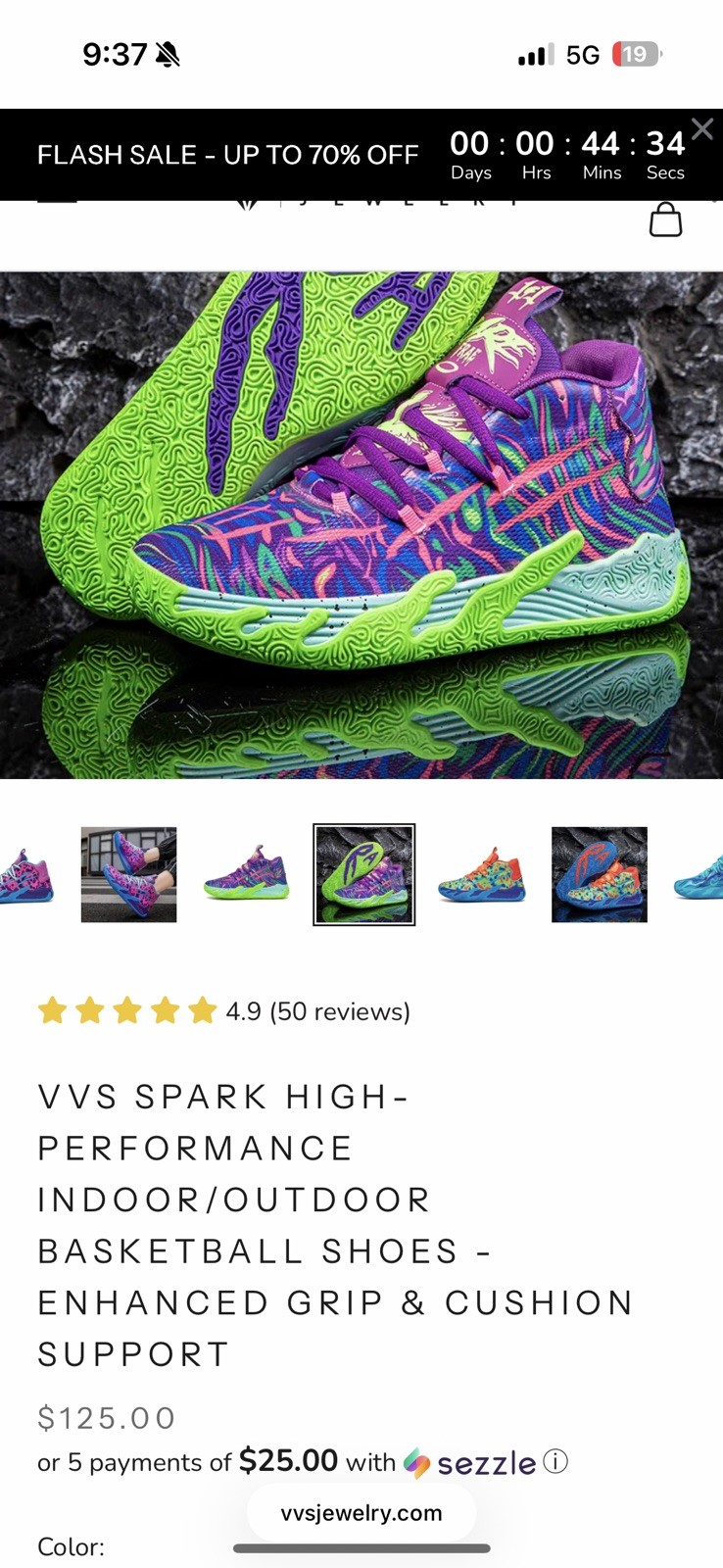 VVS SPARK High Performance Basketball shoes men’s Size 9.5