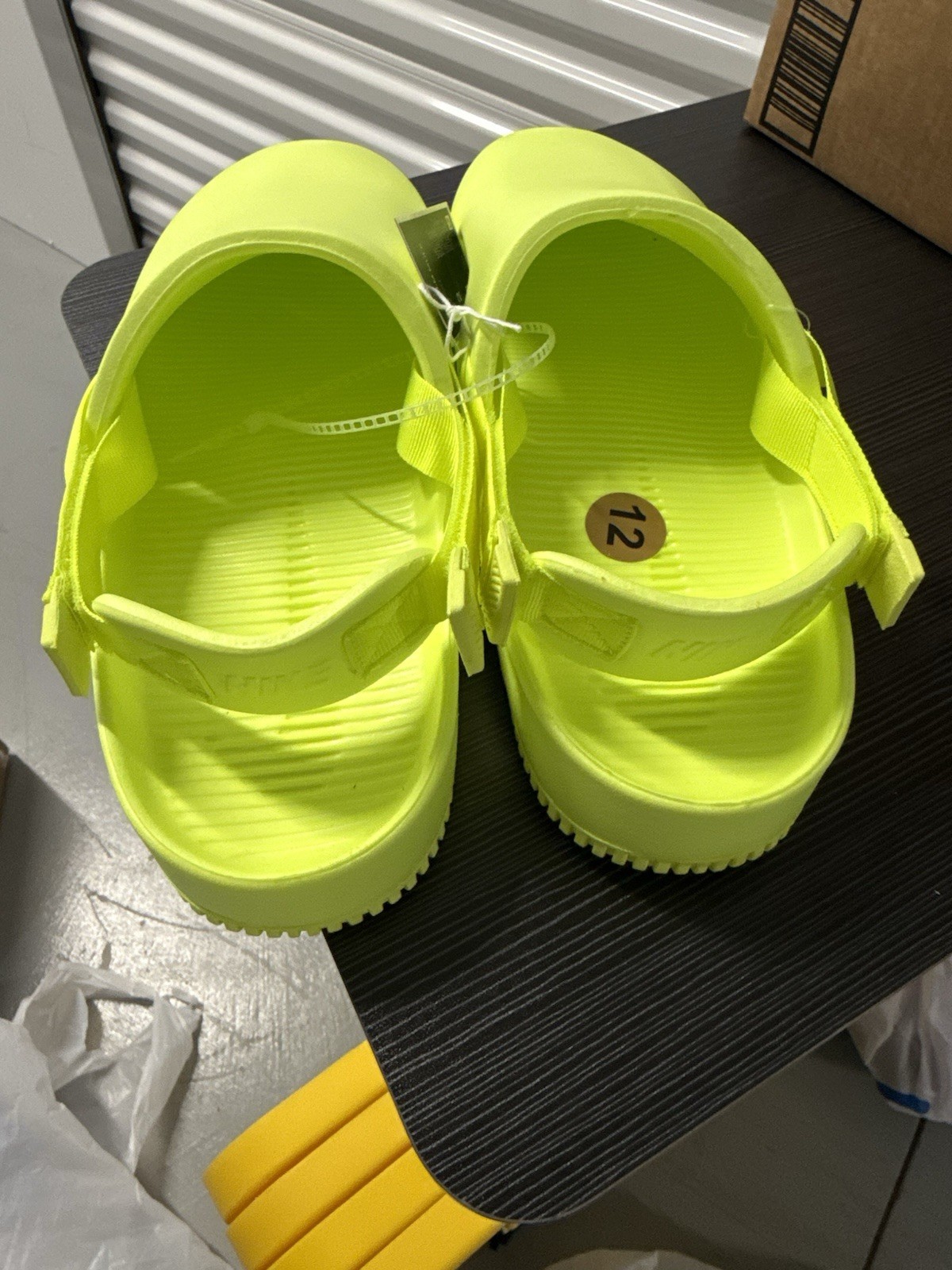 Men’s Green Slide Sandals US 12 Rubber Upper New Without Box