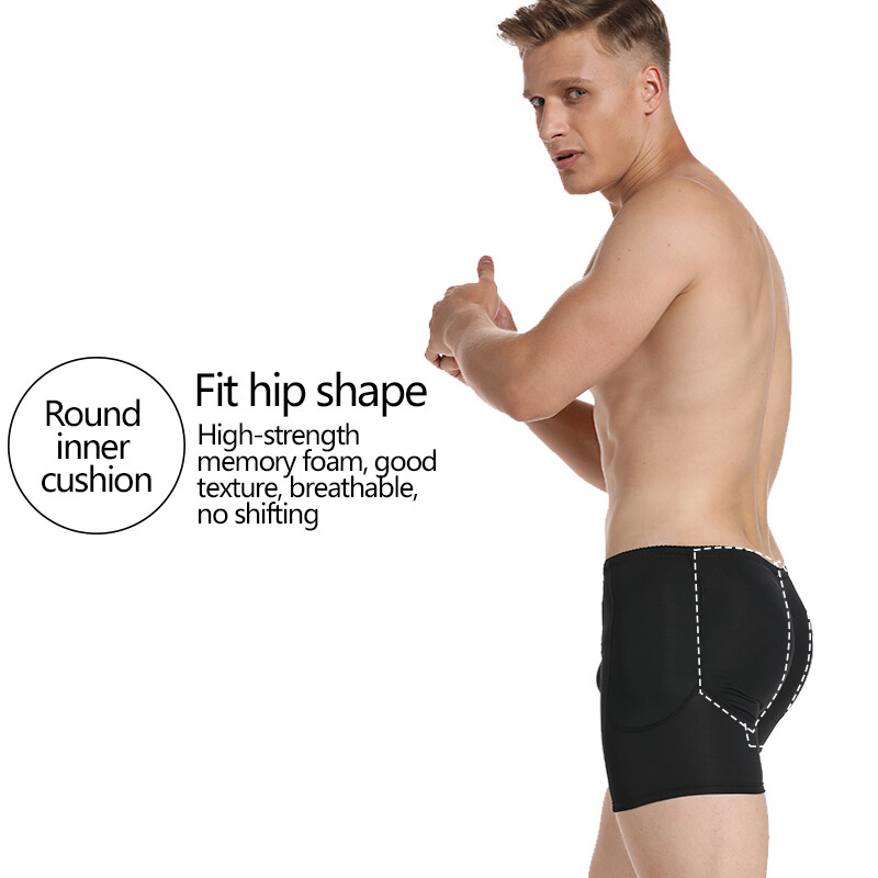 Men Padded Enhancer Underwear Shapewear Butt Lifter Boxer Briefs Panties Shaper