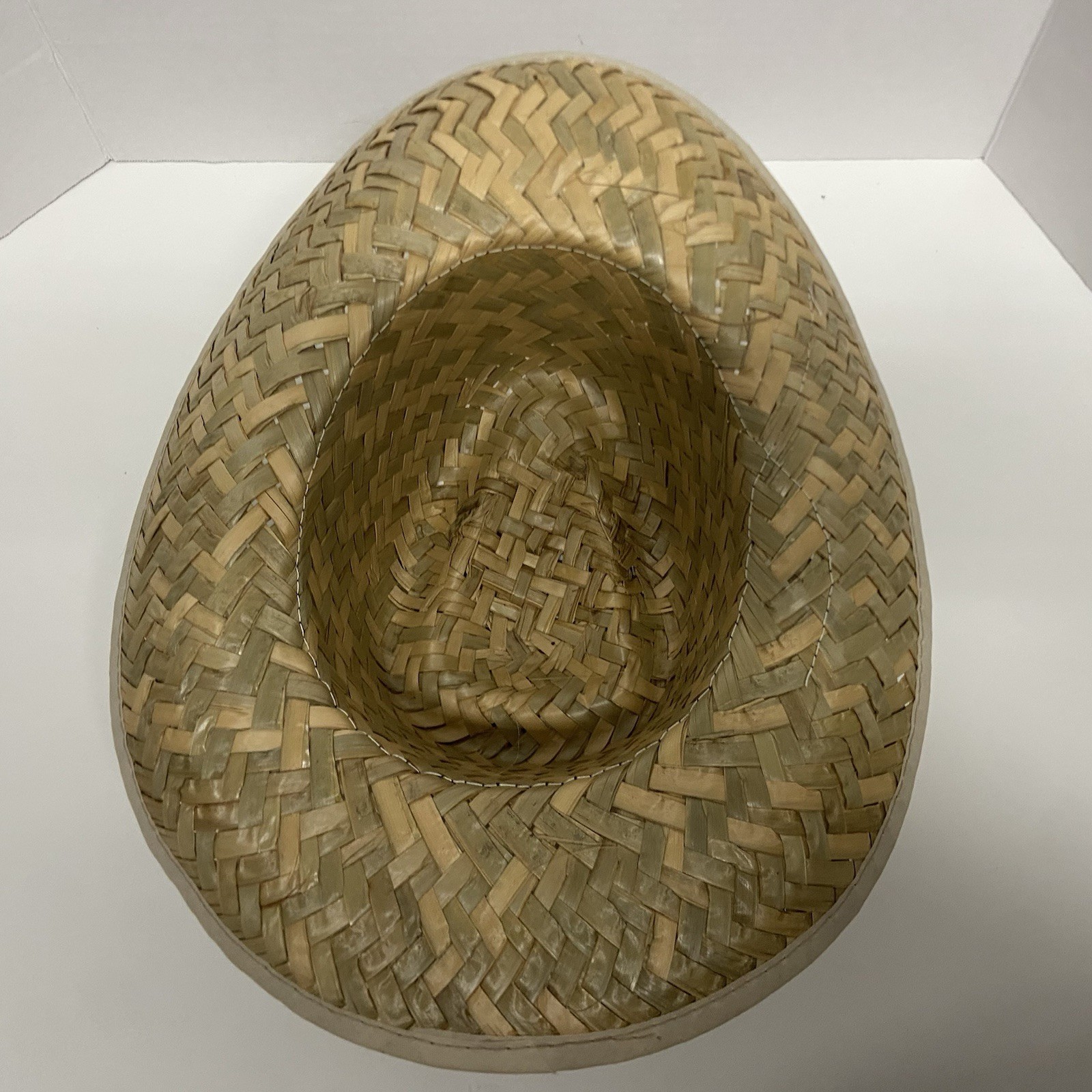 (2) Straw Hat Made In Mexico Outdoor Beach Party Wide Brim Safari Garden Rancher