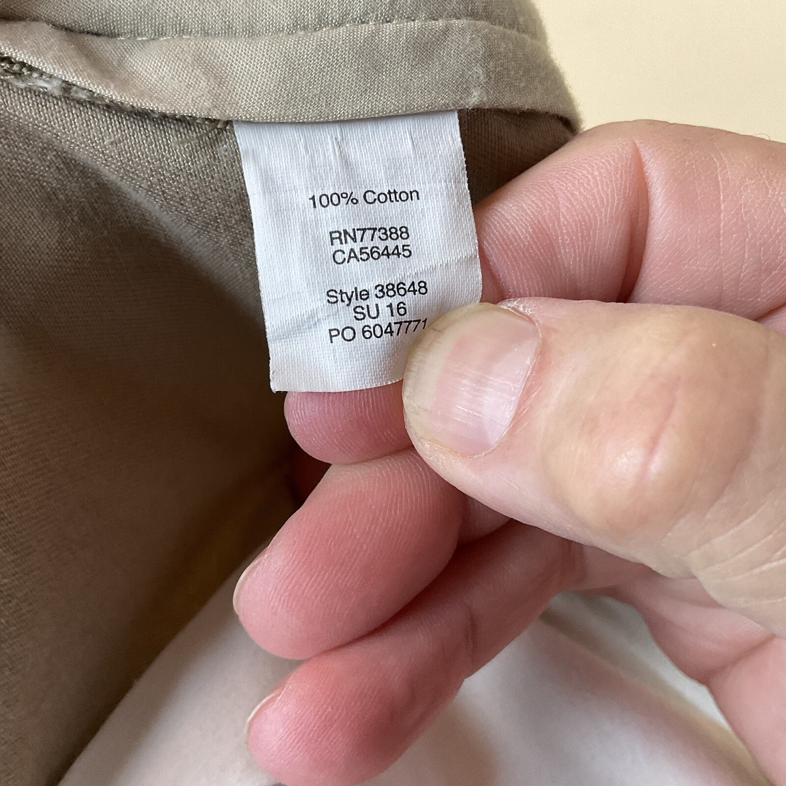 J. Crew The Sutton Chino Dress Pants Mens 36 X 34 Khaki Cotton Flat Front