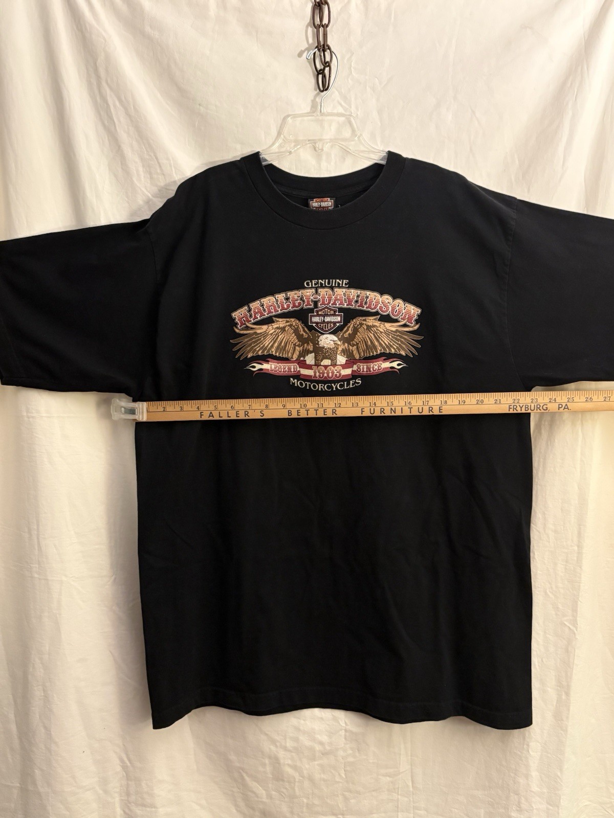 Harley Davidson Battlefield Gettysburg PA Black T-Shirt Biker Built Size XXL USA
