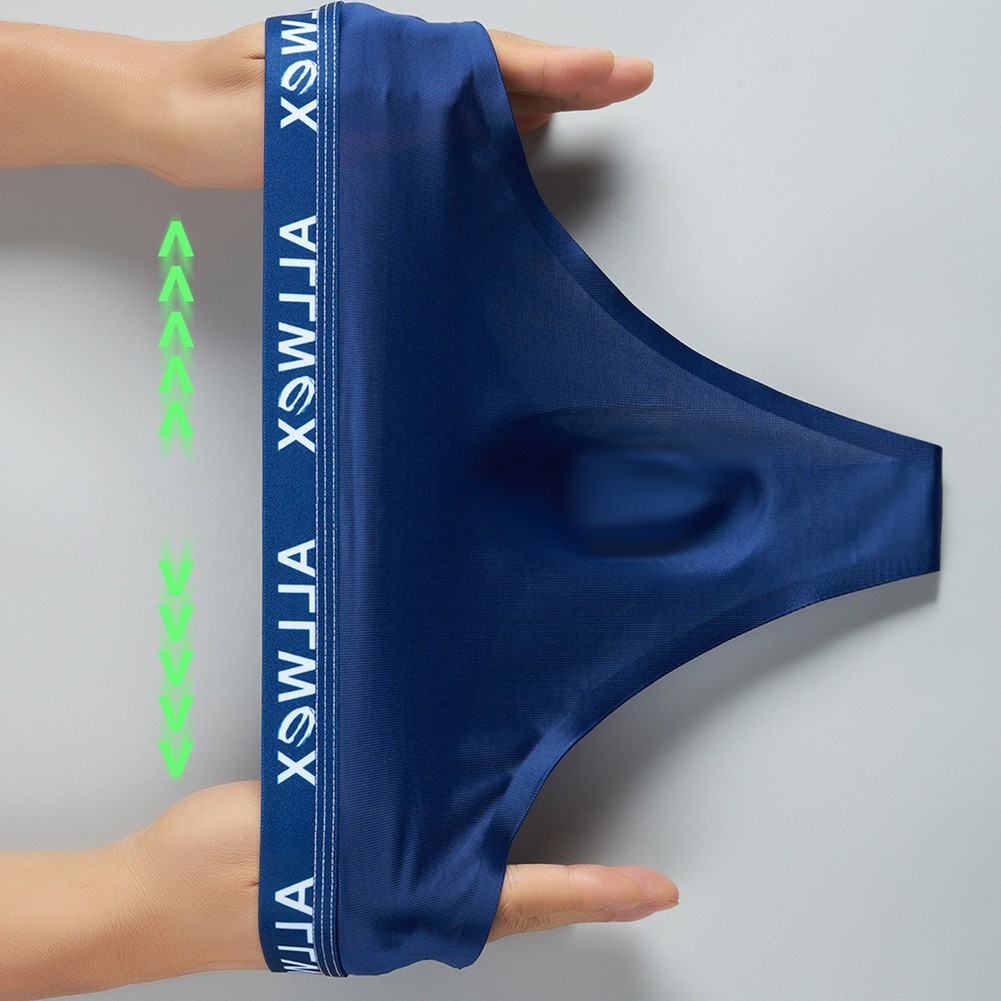 Men Ice Silk Smooth Underwear Bulge Pouch Seamless Knickers G-string Thongs New
