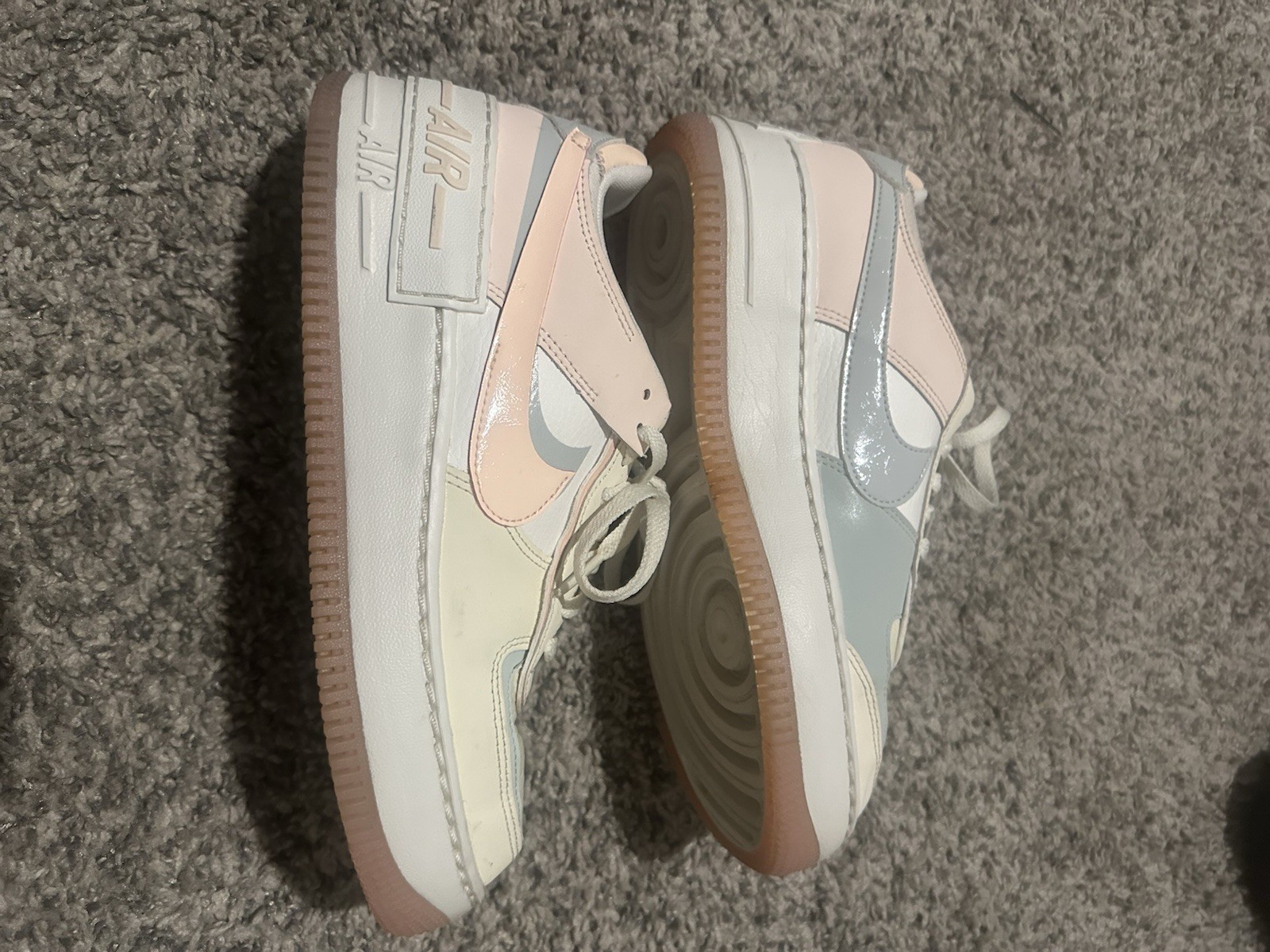 Nike Air Force 1 Shadow White Pink Blue Sneakers DZ1847-100