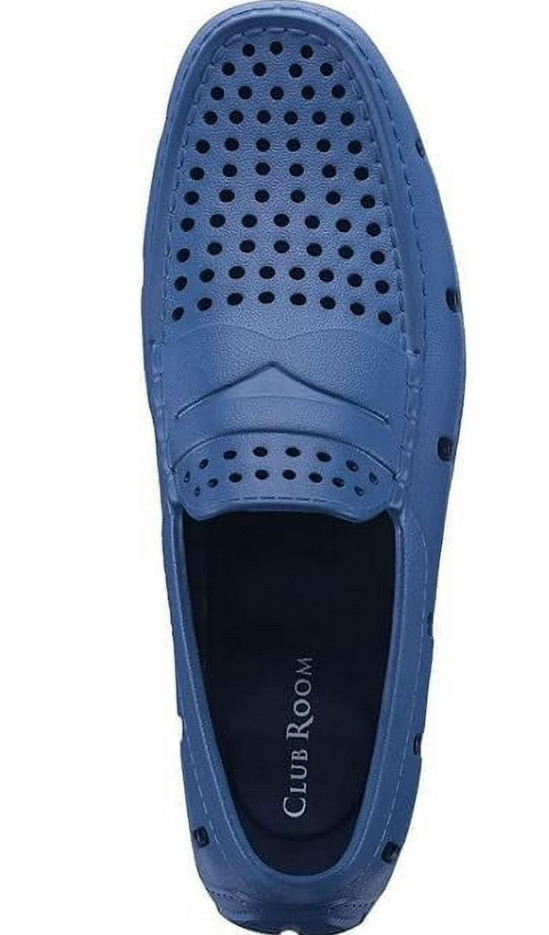 Club Room Men’s Atlas Perforated Driver Size 10 in Navy Summer Vacation Travel