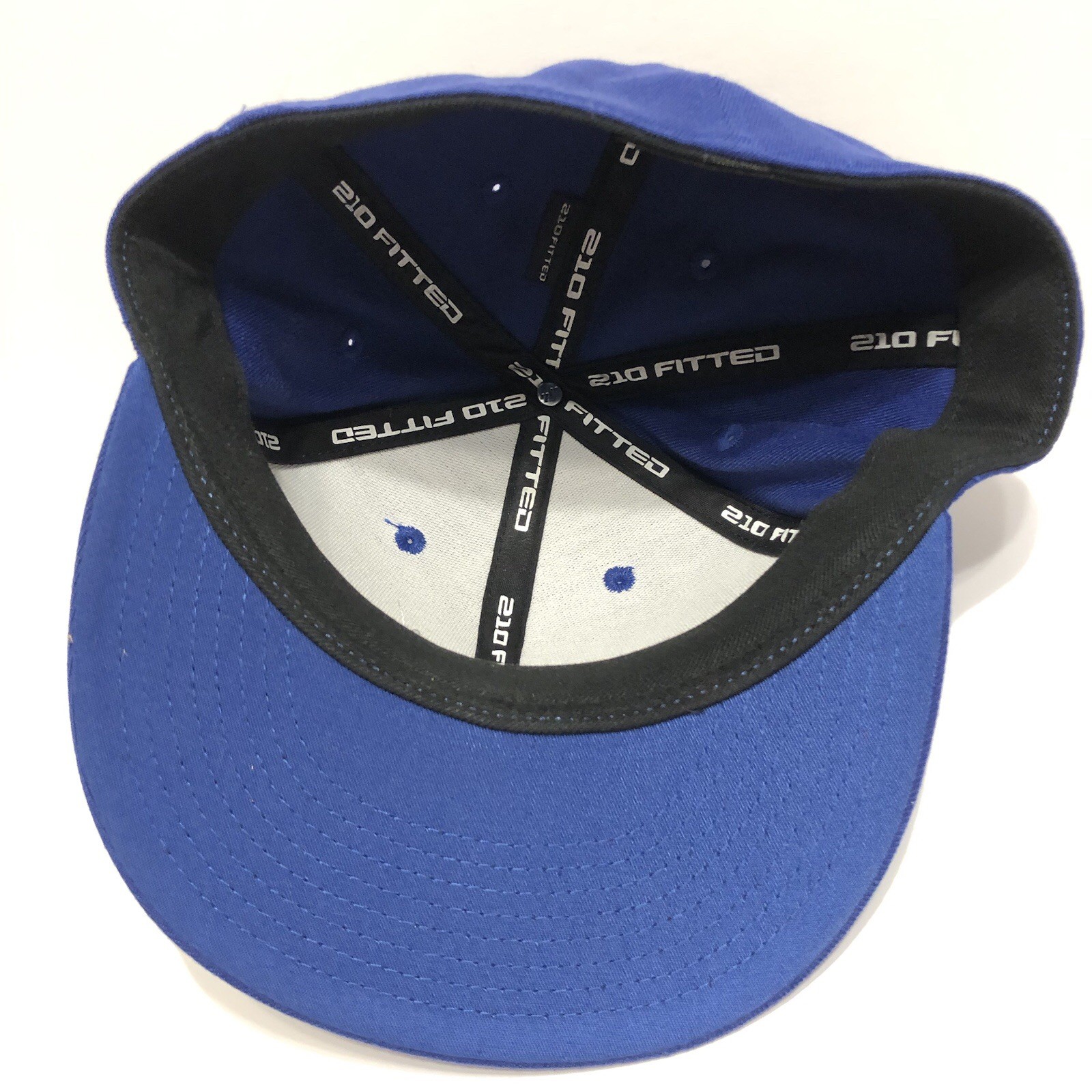 Ford F-150 Logo Embroidered Flexfit Tech Fitted Blue Cap Hat sz 7 1/4 – 7 5/8