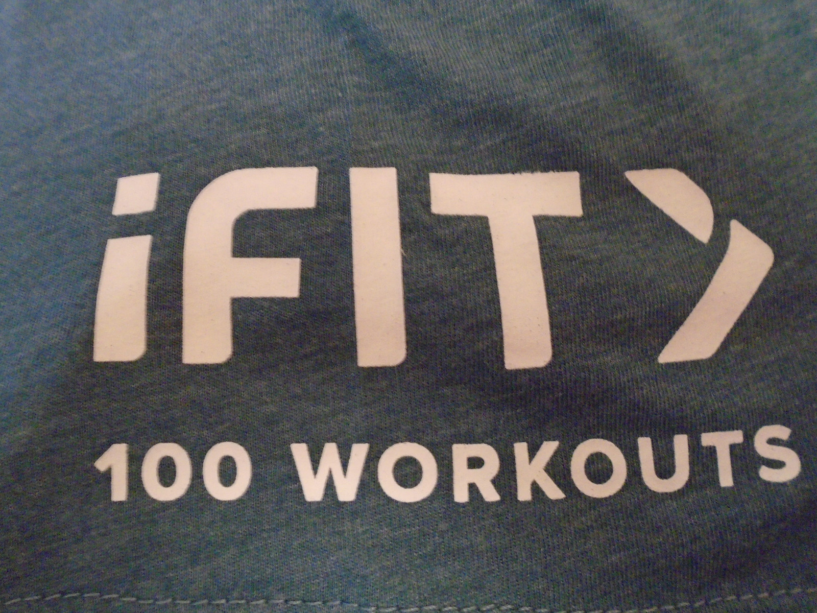 iFit T-shirt Unisex/Men’s Midnight Blue 100 Workout Milestone Cotton/Polyester