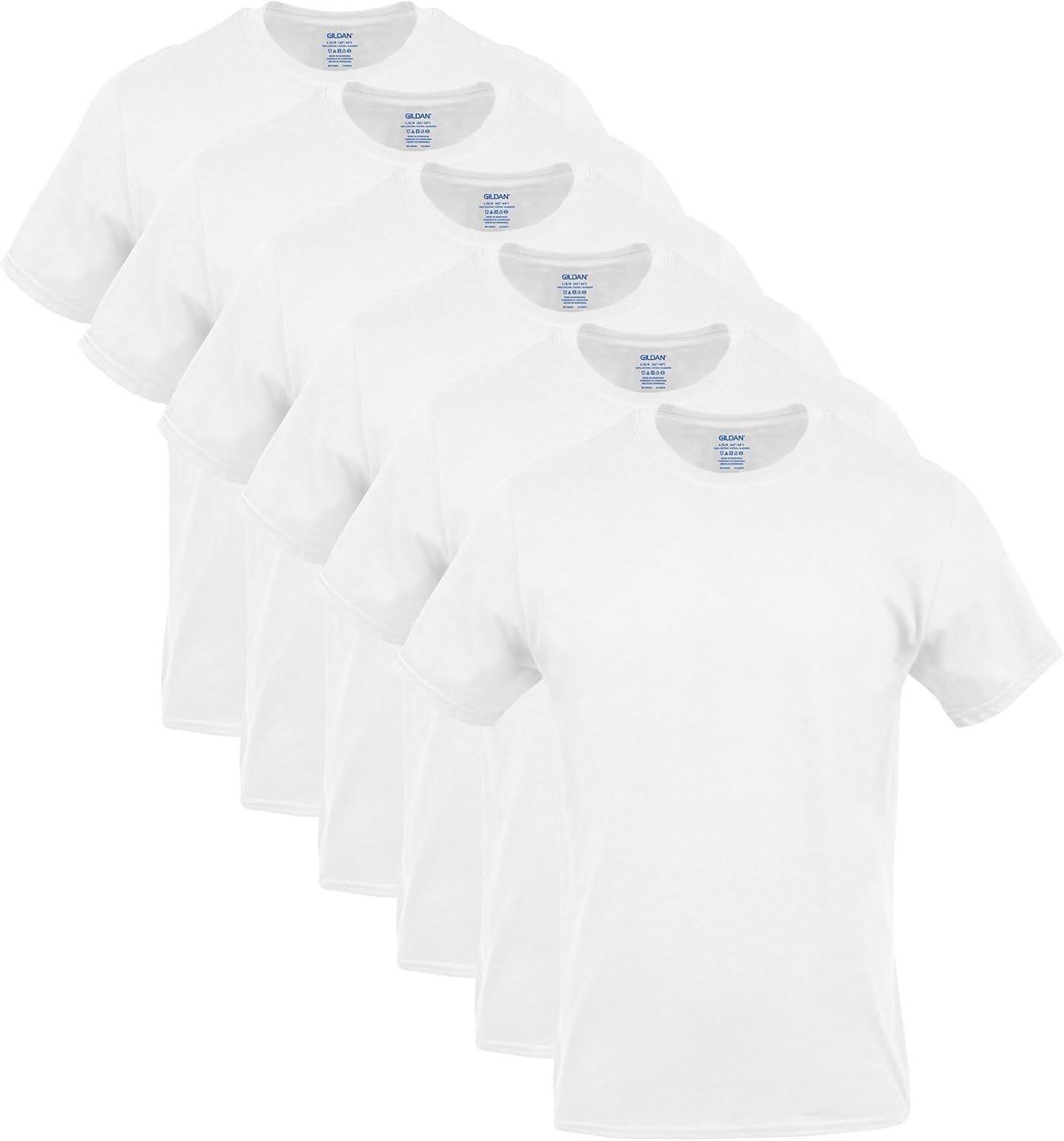 Multipack Men’s Crew Neck T-Shirts 100% Cotton Soft Breathable Tagless Durable