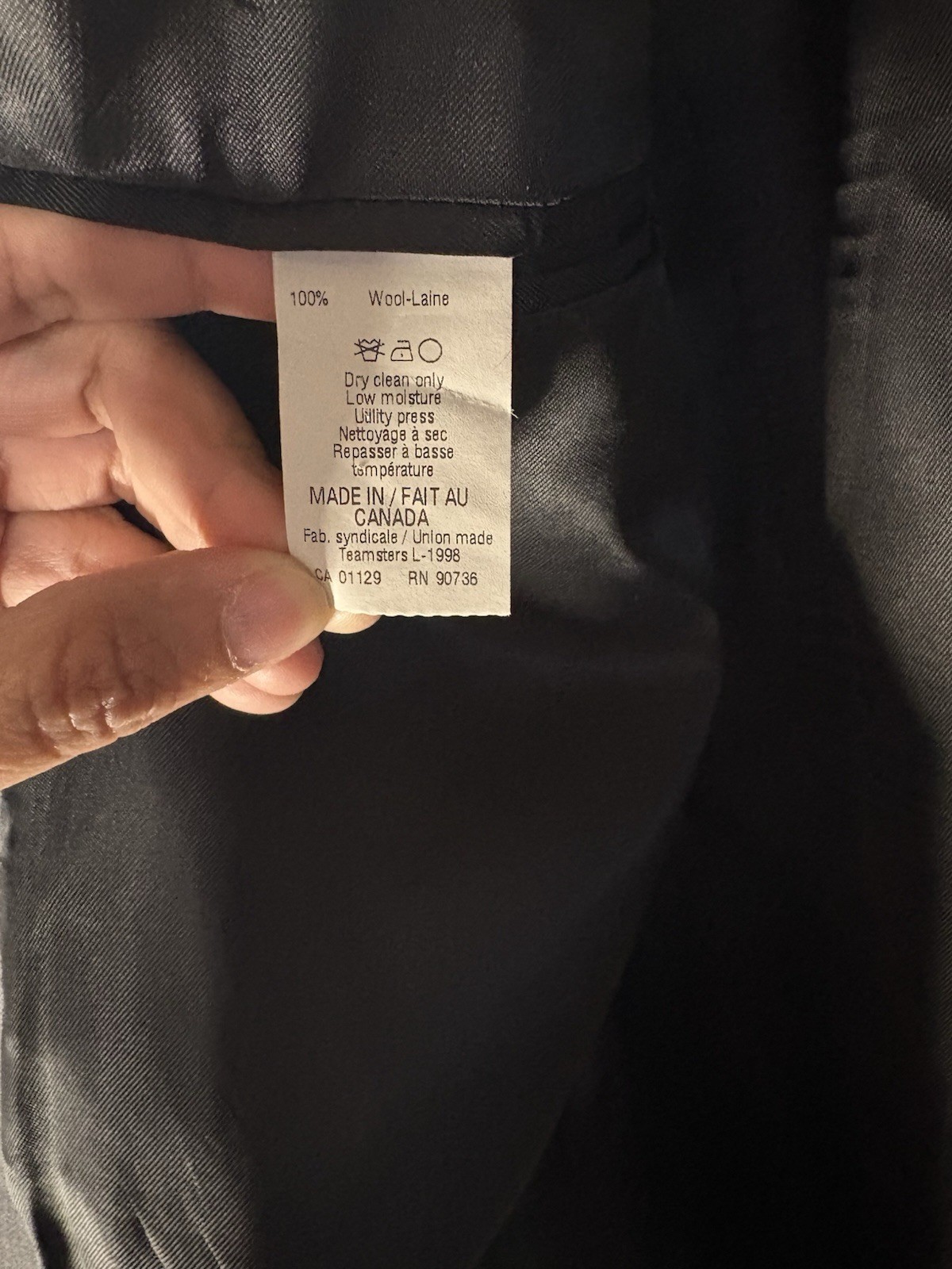 Lauren Ralph Lauren Dark Gray Blazer Mens Sz 44R 2 Button Wool Sport Coat Jacket