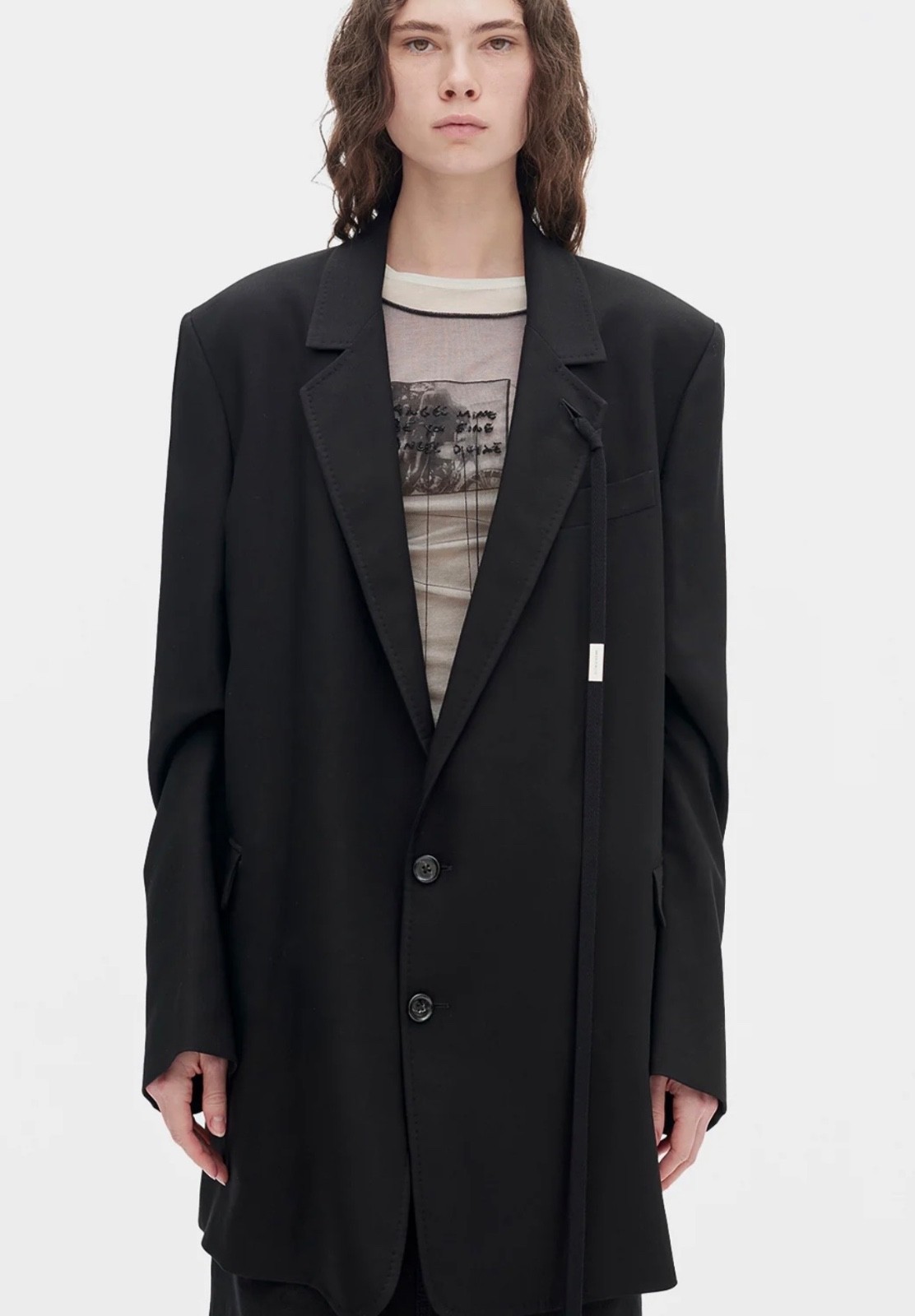 Ann Demeulemeester Agnes Comfort Black Jacket 44 B48″