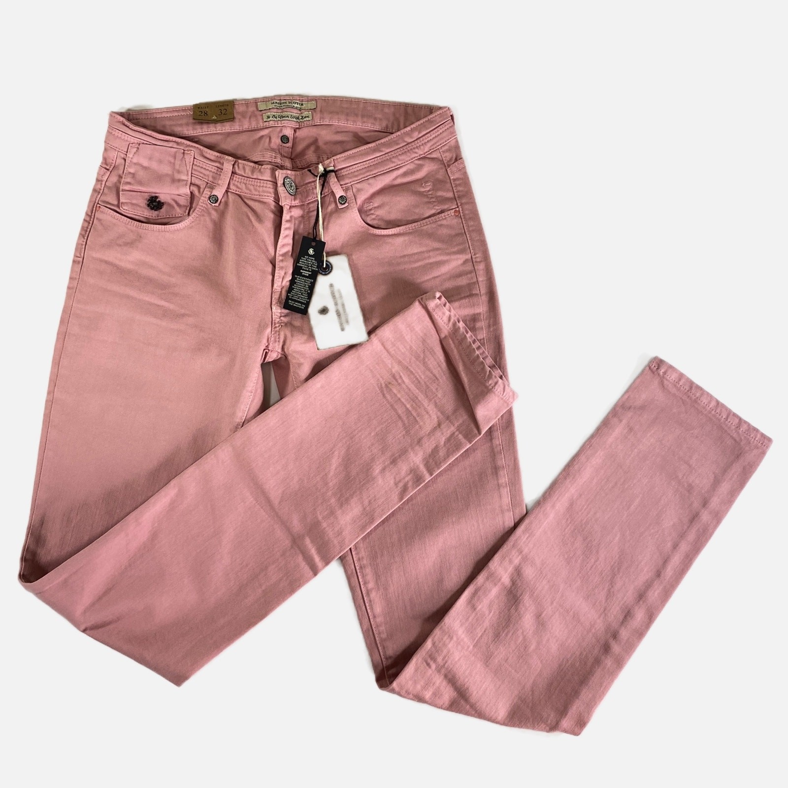 MAISON SCOTCH Aamsterdam Blauw Pink Skinny Jeans Size 28 32 Les Bon Vivants