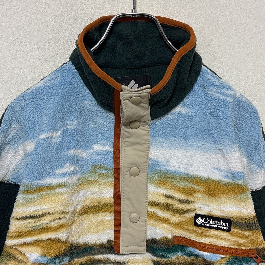 【Columbia】 Helvetia Half Snap Fleece Landscape ヘルベティア ハーフスナップフリース 風景柄 S-4446
