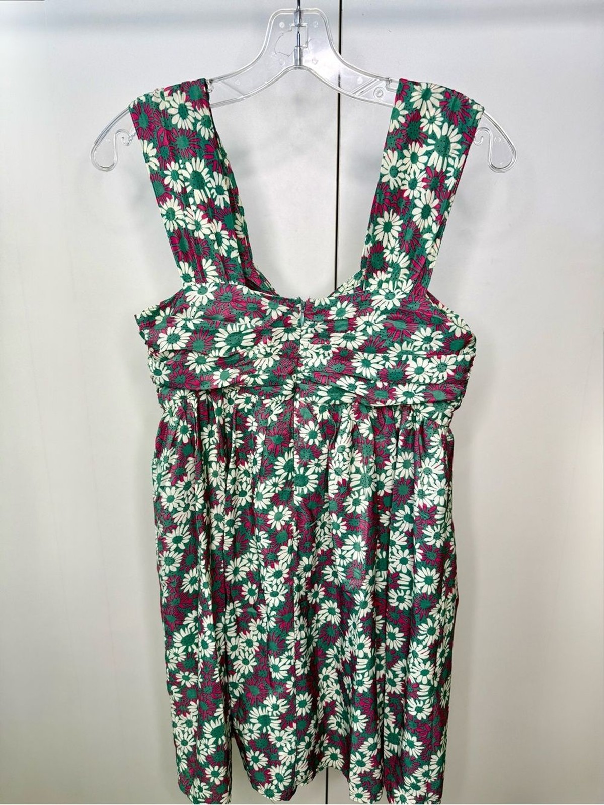 Entro Floral A-Line Mini Sundress in Green, White & Pink