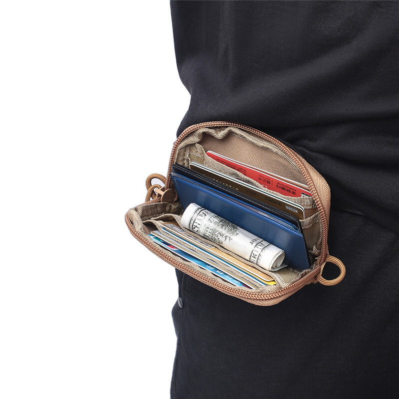 Tactical Card Bag Wallet EDC Molle Pouch Waterproof Key Holder Money Case Pack