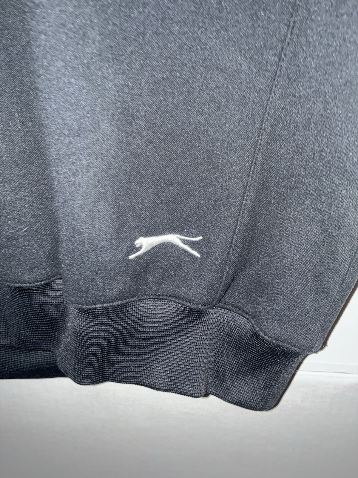 Slazenger Men’s Black V-Neck Sweater Vest Knit Polyester Logo Size M