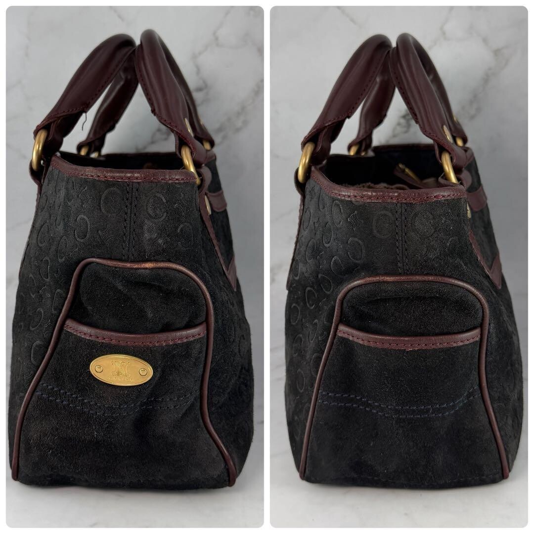 CELINE Boogie Bag Suede Leather Black Vintage Authentic From Japan