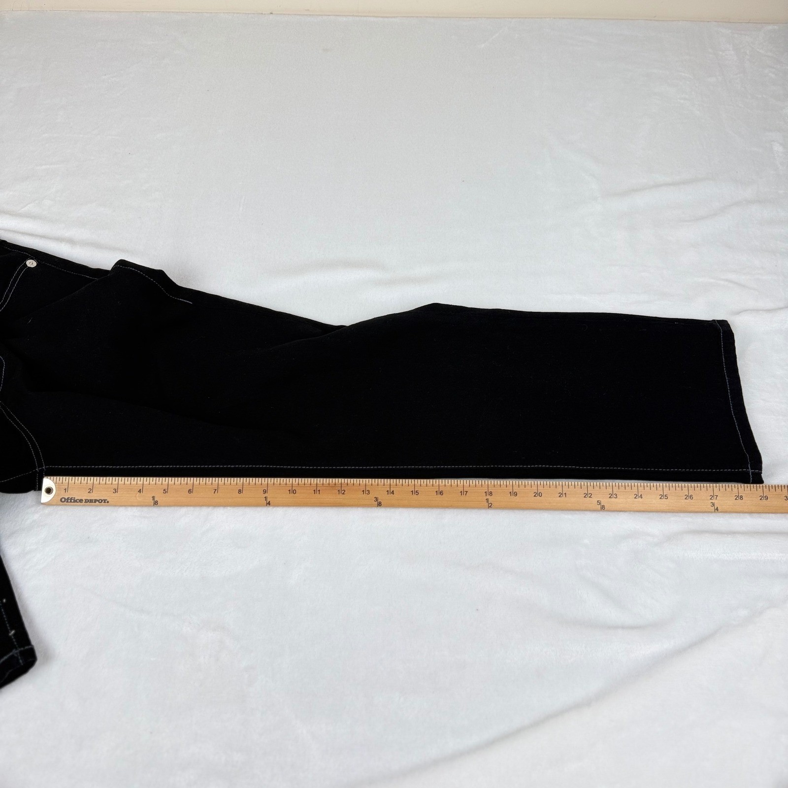 True Religion Ricky Flap SN Black Jeans Mens 34×30 (Fit 36×29) Straight Leg NEW