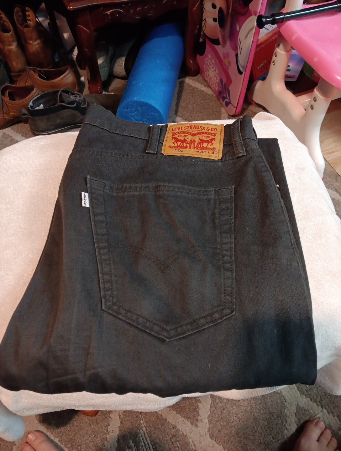 Levi’s Men’s 502 Series Dark Grey Jeans Size 38×30 (B7)