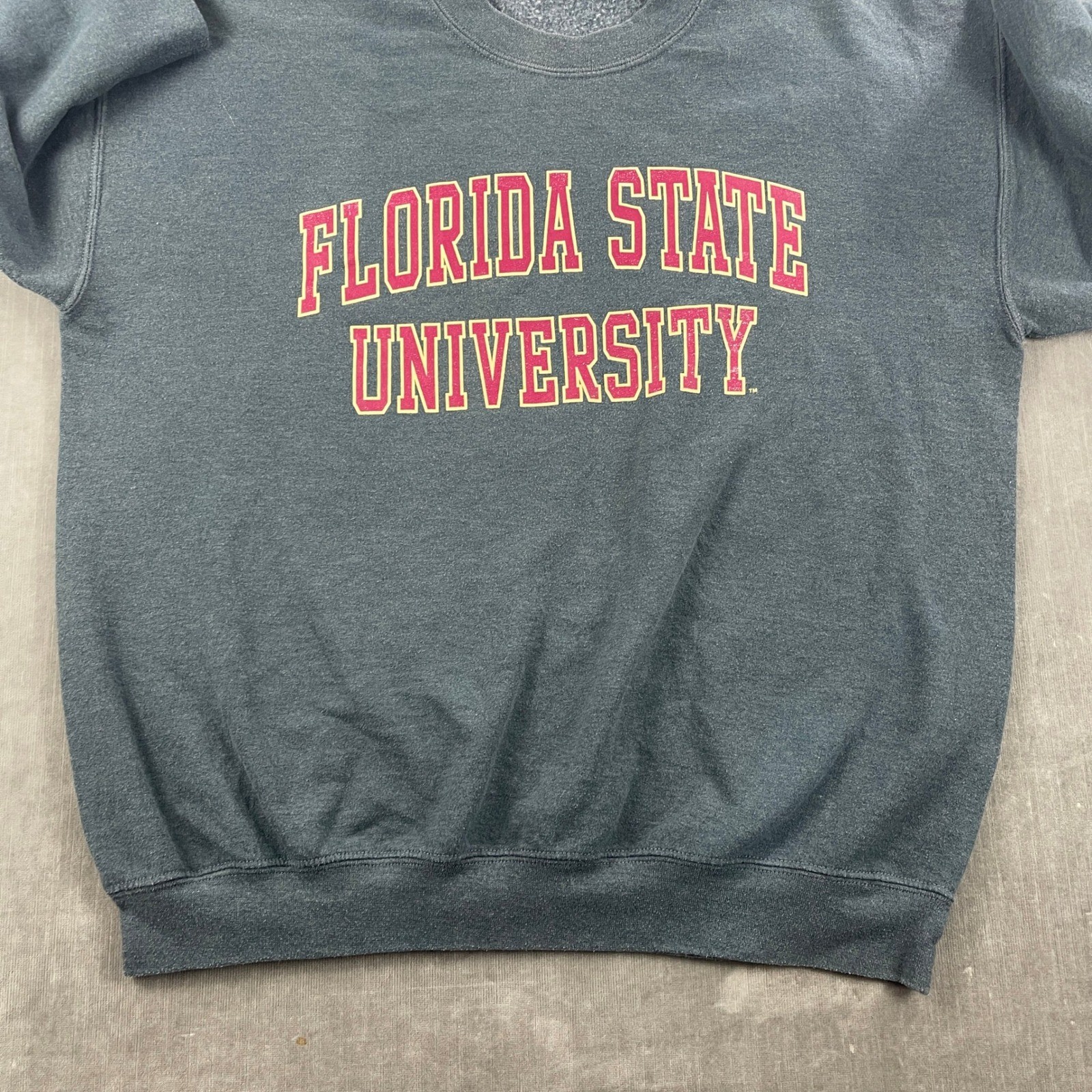 Florida State University MV Sport Men Large Gray Crewneck Sweatshirt