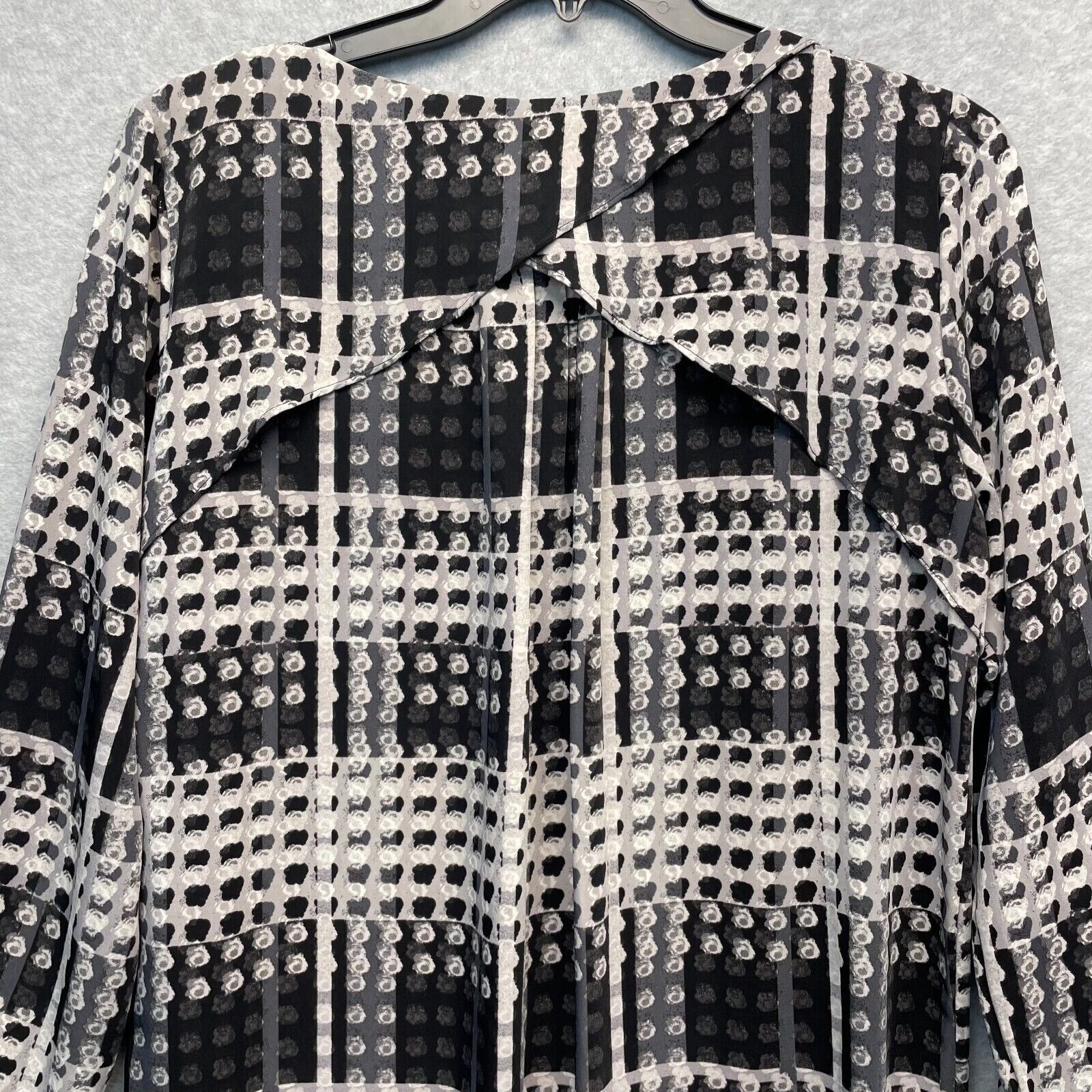 Thakoon Dress Womens Large Long Sleeve Black Polka Dot Abstract Artsy Designer