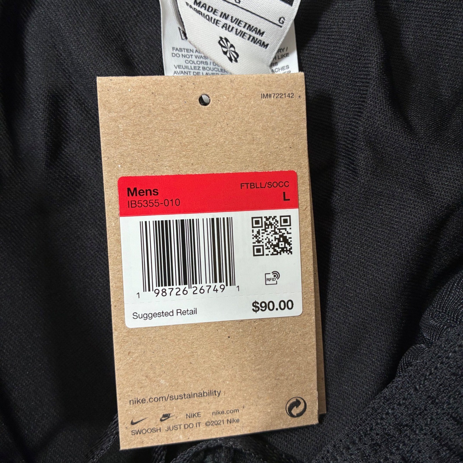 NEW Nike USMNT Strike Soccer Pants Large Slim Black Dri-FIT Jogger Sweatpants