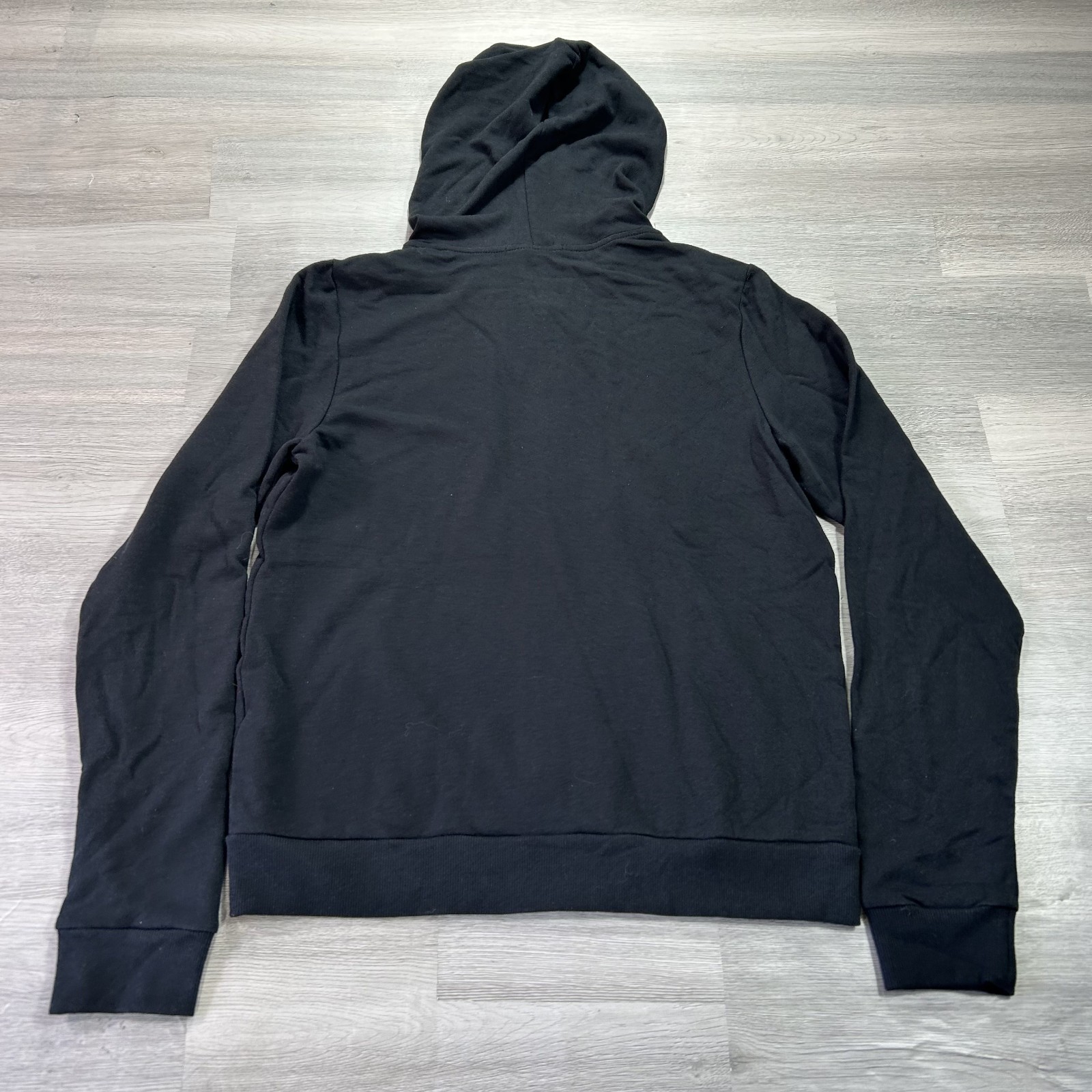 NWT Marine Layer Hoodie Womens Large Black Full Zip Fleece Sweatshirt USA Logo /