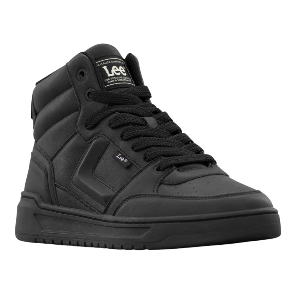 Lee Prescot Mid Lace Up Mens Black Sneakers Casual Shoes M000082-9800