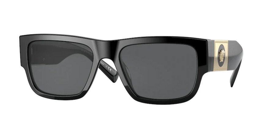 VERSACE VE4406 GB1 87 Black Dark Grey 56 mm Men’s Sunglasses