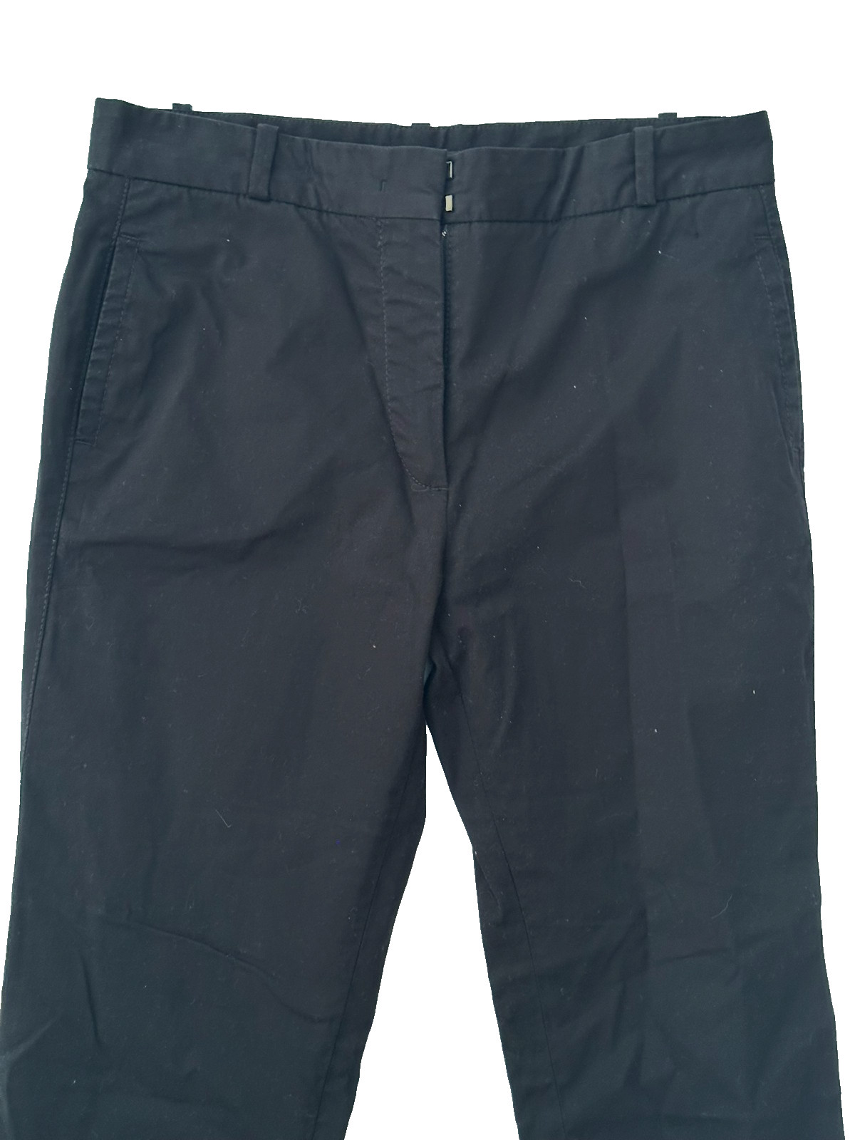 Massimo Dutti Mens Black Chino Straight Leg Pants Casual Stretch Slacks 30×28
