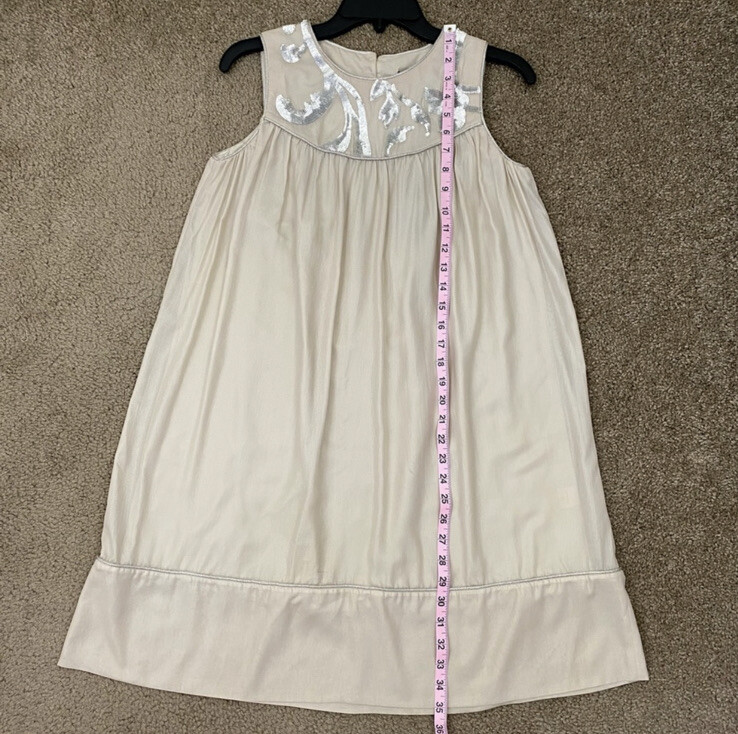 Robert Rodriguez Sequin Shift Dress Ecru 4
