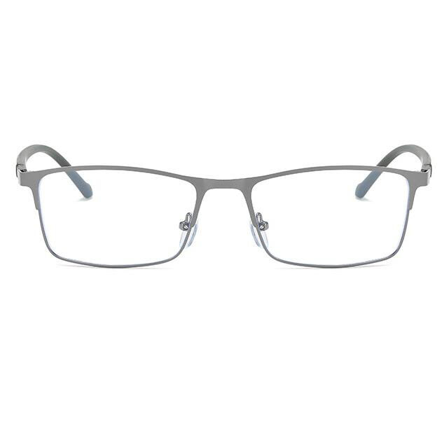 Men Metal Photochromic Reading Glasses Square Full Rim Classic Sunglasses