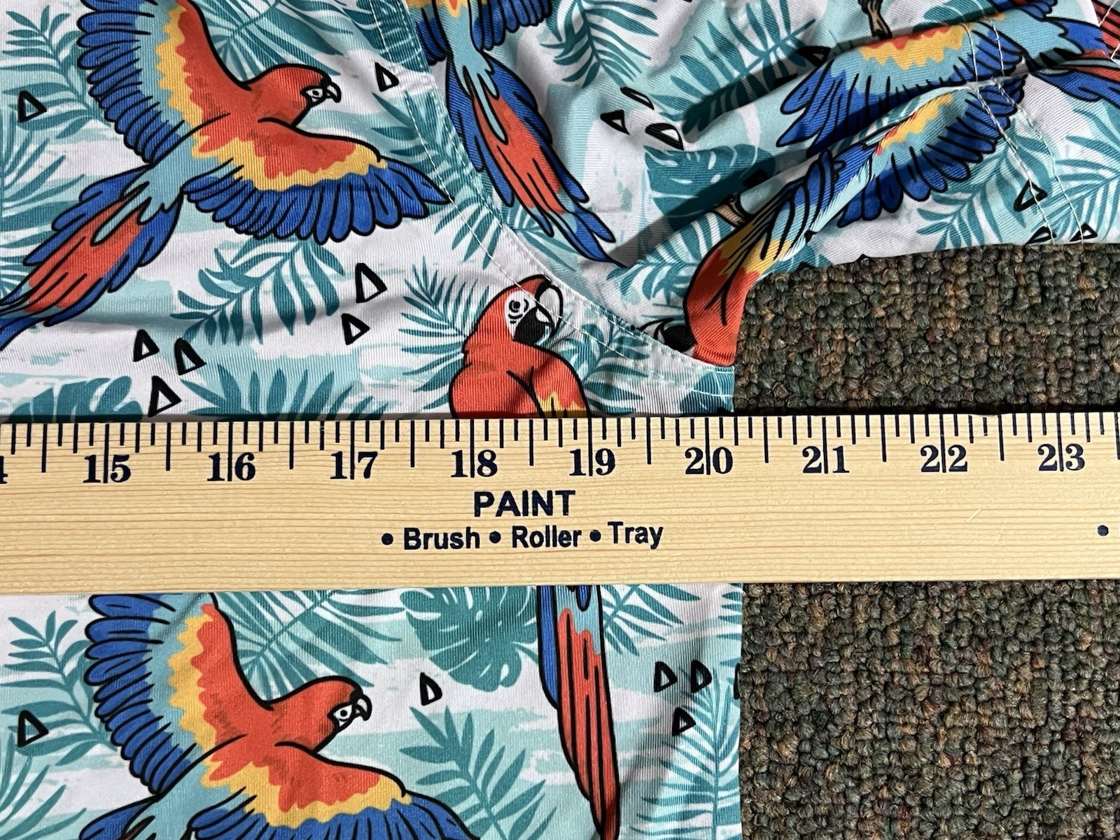 Waggle Golf Polo Shirt Men’s Medium Parrot Floral Tropical Performance Stretch