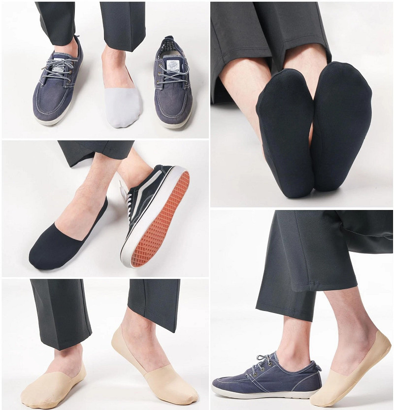 8 Pairs Thin No Show Socks Womens Summer Low Cut Liner Non Slip Invisible Socks