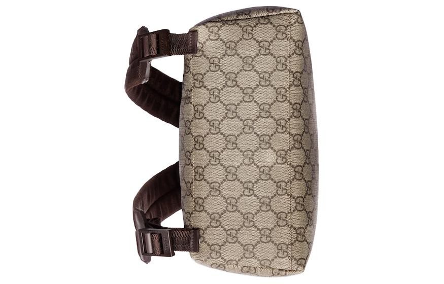GUCCI Logo Patch Zip Up Backpack 9.8 x 4.3 x 12.6 in