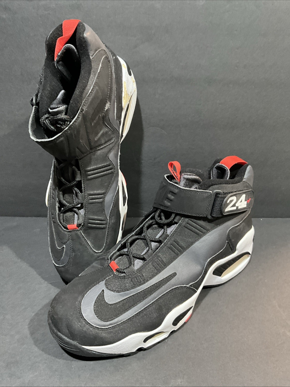 Nike Air Max Griffey Max 1 “Anthracite” Hot Red Training Sz 14# 354912-002 Used