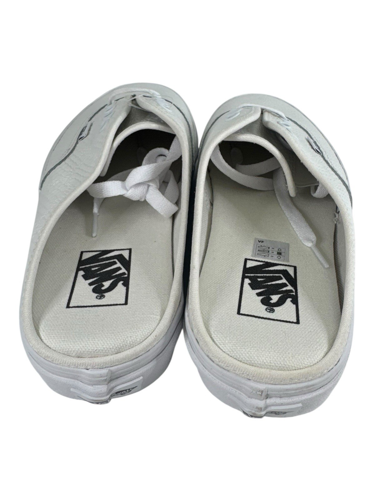 Vans Authentic Mule White Blanc Leather Python VN0A54F77NR Women Size 5.5