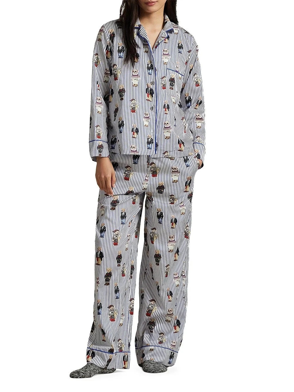 Polo Ralph Lauren Women’s Iconic Bear Madison Pajama Set Size Large