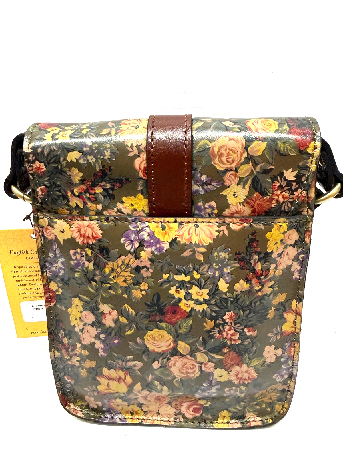 PATRICIA NASH CASCINA Leather Adjustable Crossbody ENGLISH COUNTRY GARDEN NEW