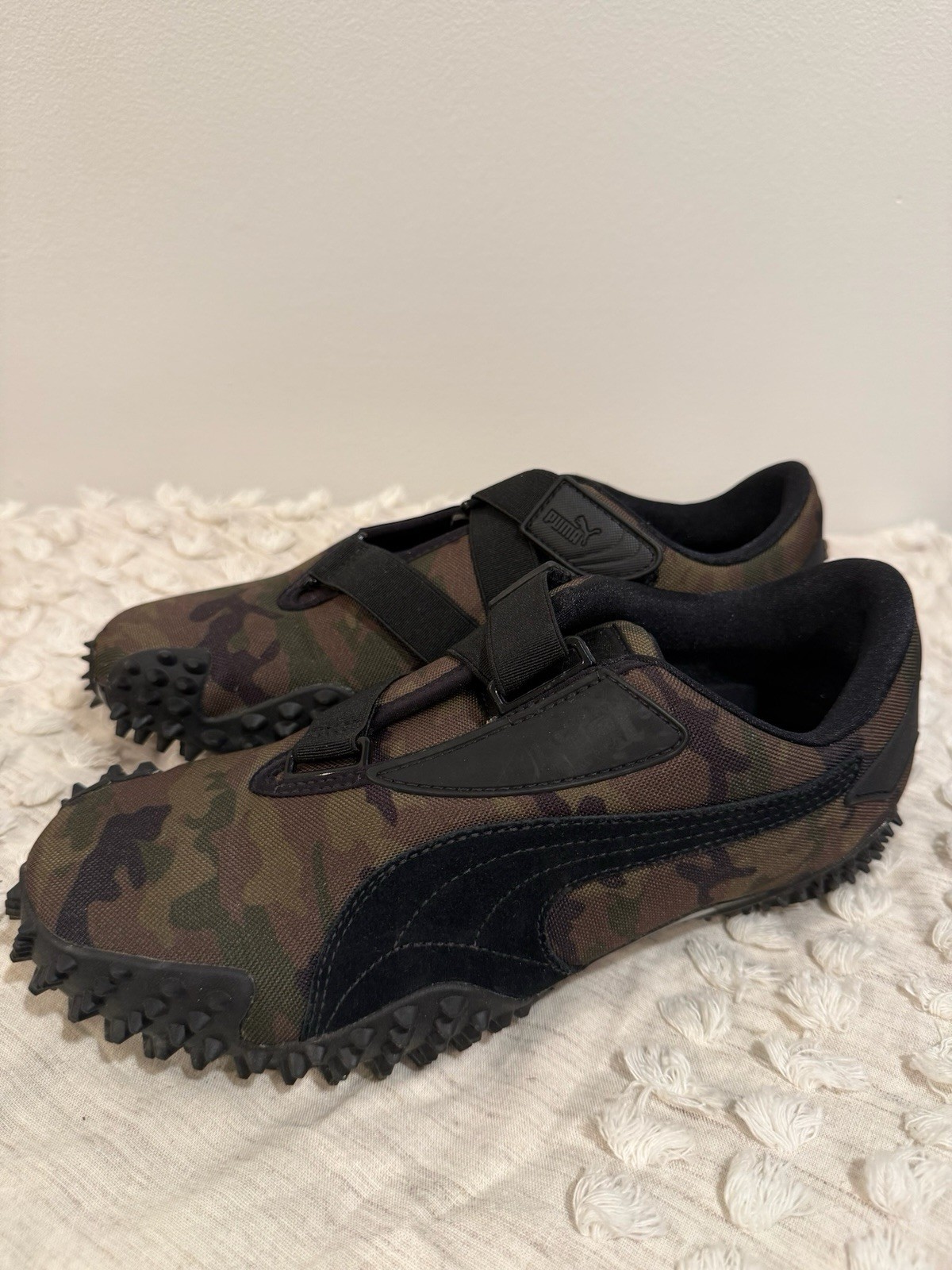 PUMA Mostro Wild Willow Camo Green/Black Canvas Hook & Loop Low Top 402221-03