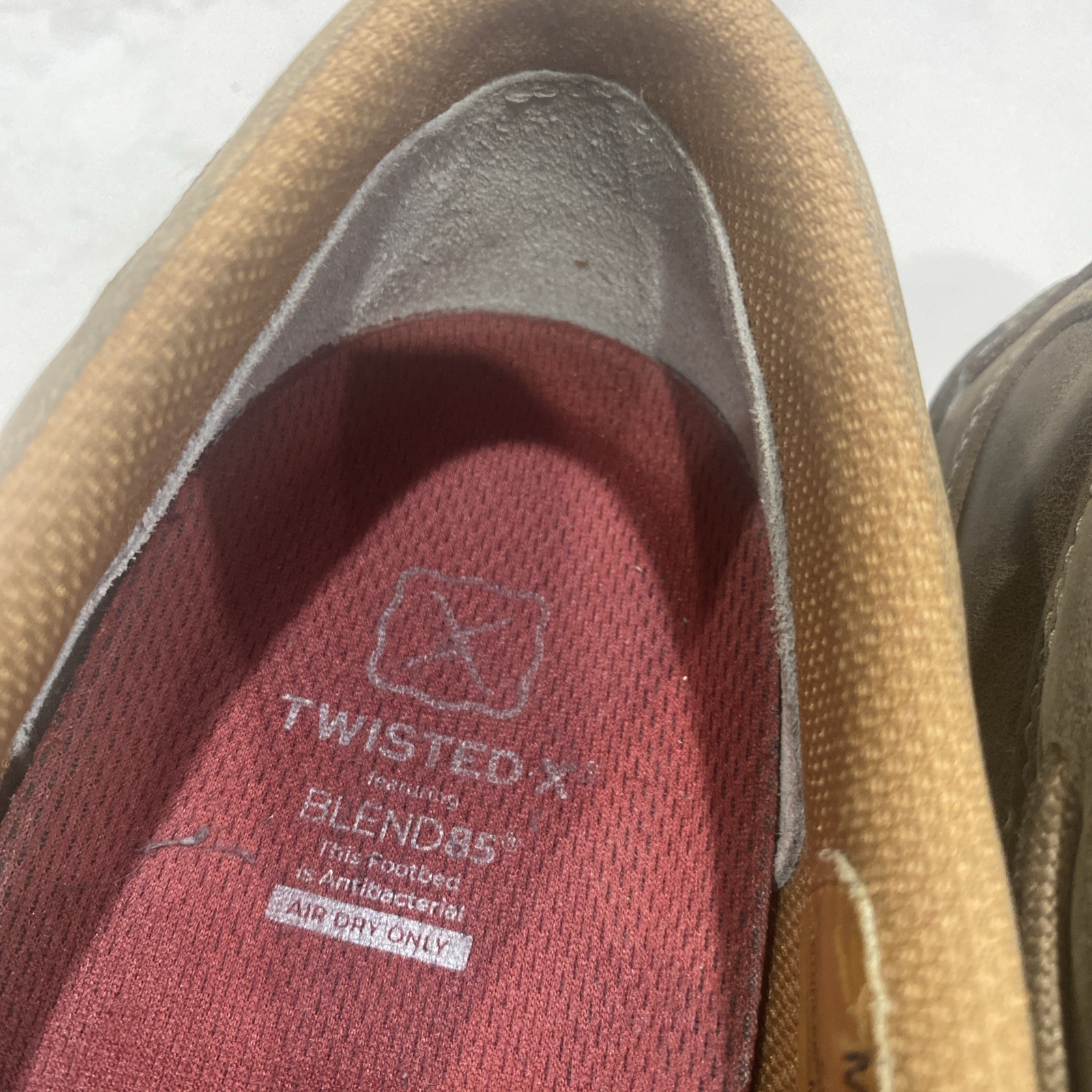 Twisted X Work Comp Toe ASTM EH Driving Moc Loafer Slip-on Shoe Sz 12 W MDMSC03