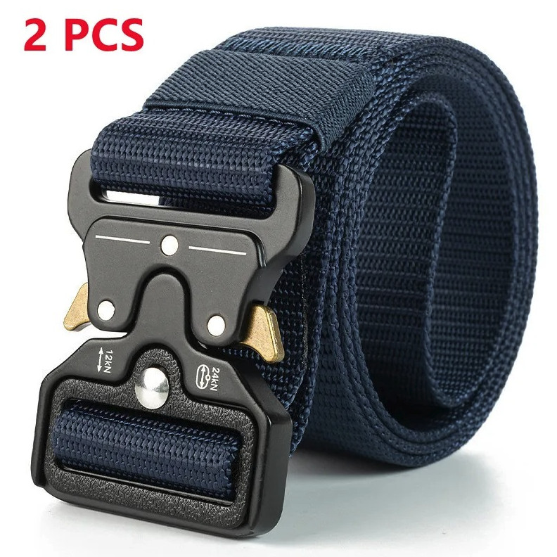 2pcs Tactical Quick Release Belt Real Nylon Outdoor Military Sports Unisex – NEW