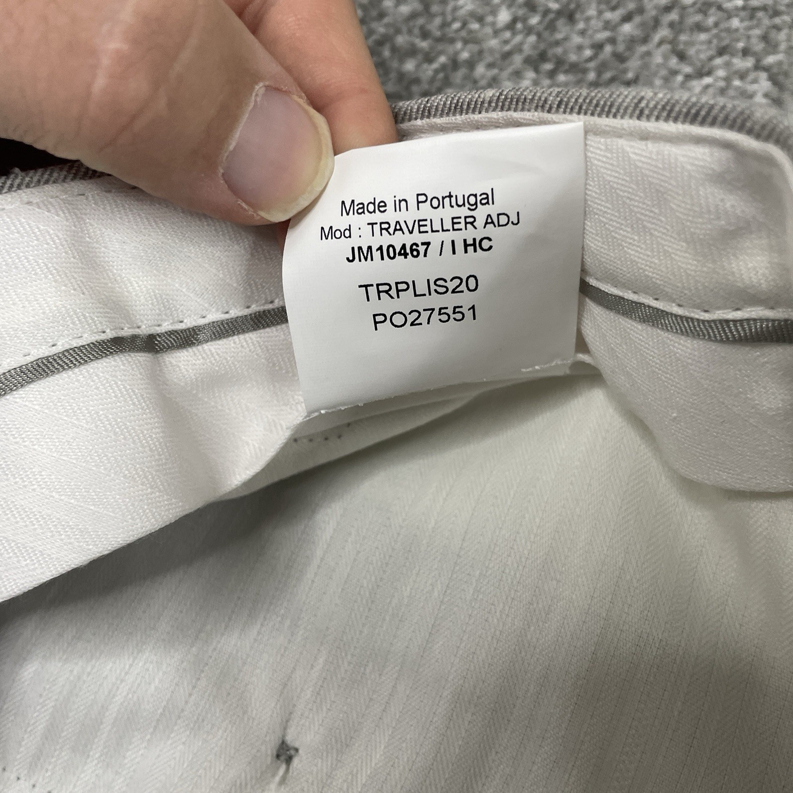 Hawes & Curtis Trouser Pant Men 32 Linen Wool Vitale Barberis Traveller Unhemmed