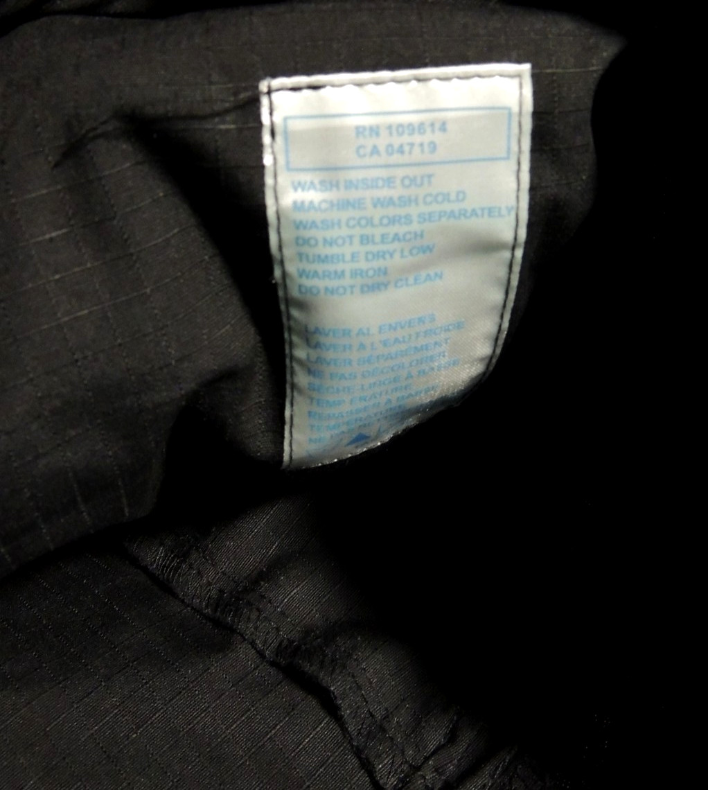 Mens Size 42 Black Tactical Pants Polyester/Cotton Multi 10 Pockets Adjustable