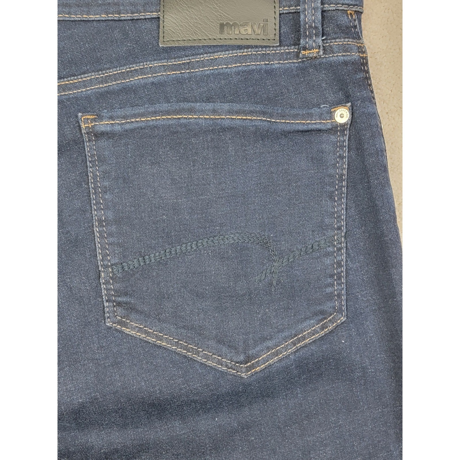 Mavi Zach Straight Leg Jeans Mens 34×30 Dark Indigo Stretch Denim Classic Fit