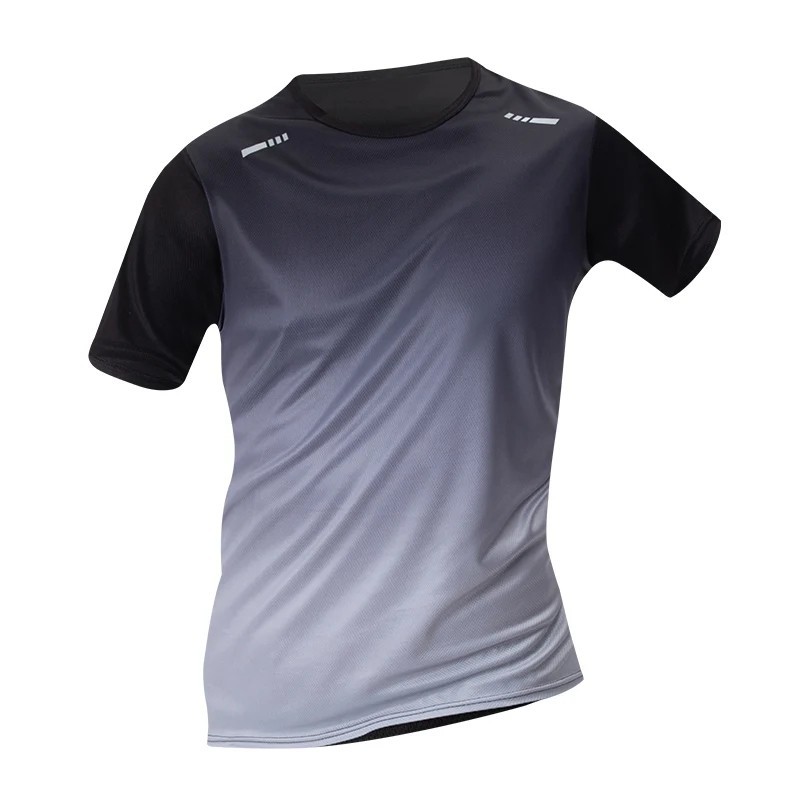 Men’s Quick Dry Sports T-Shirt Gym Running Fitness Tee Gradient Short Sleeve Bre