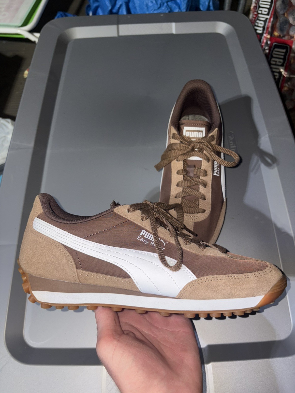 PUMA Easy Rider Brown and White Women’s Size 7 Brand New