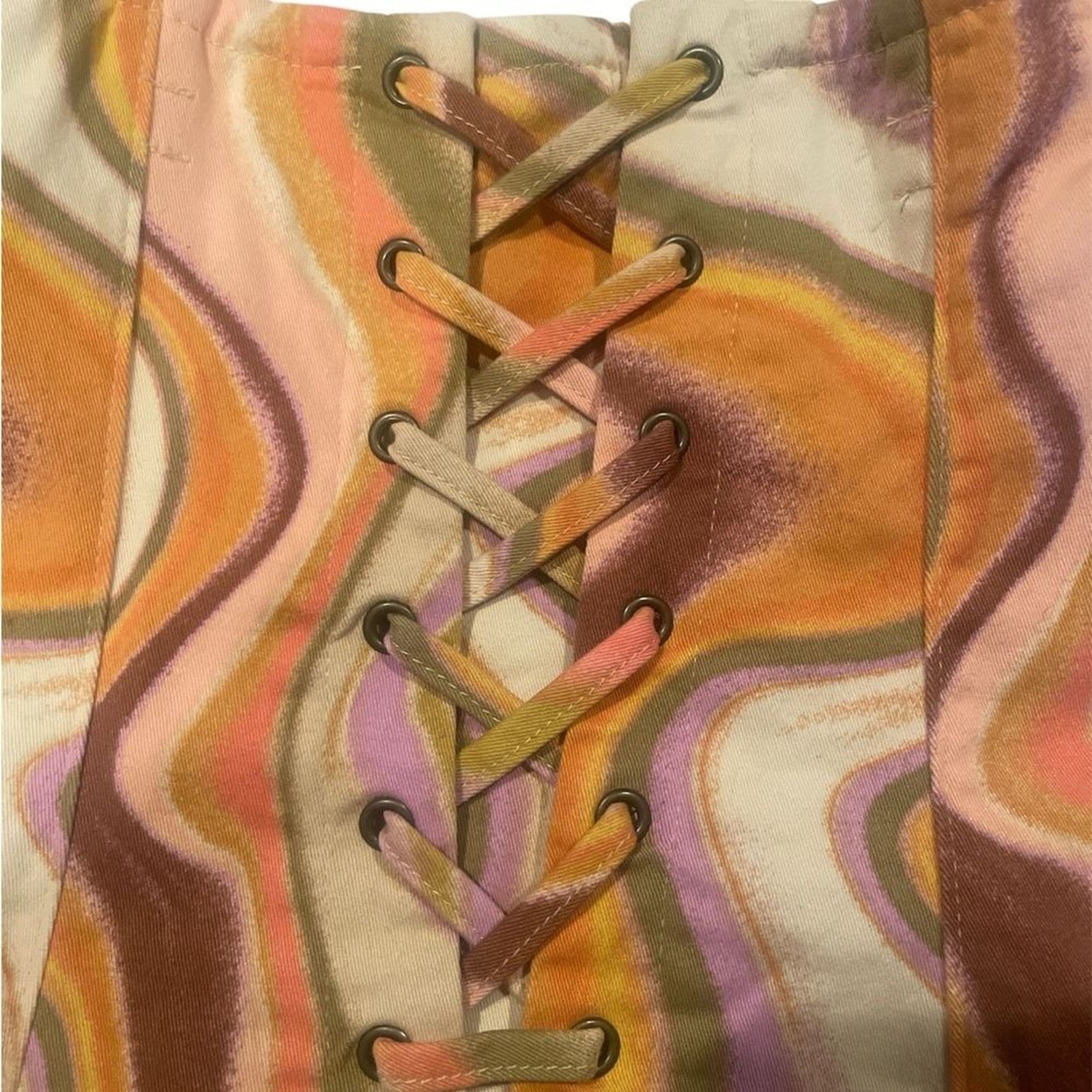 Wild Fable Retro Multicolor Swirl Strapless Bodycon Mini Dress Size XS