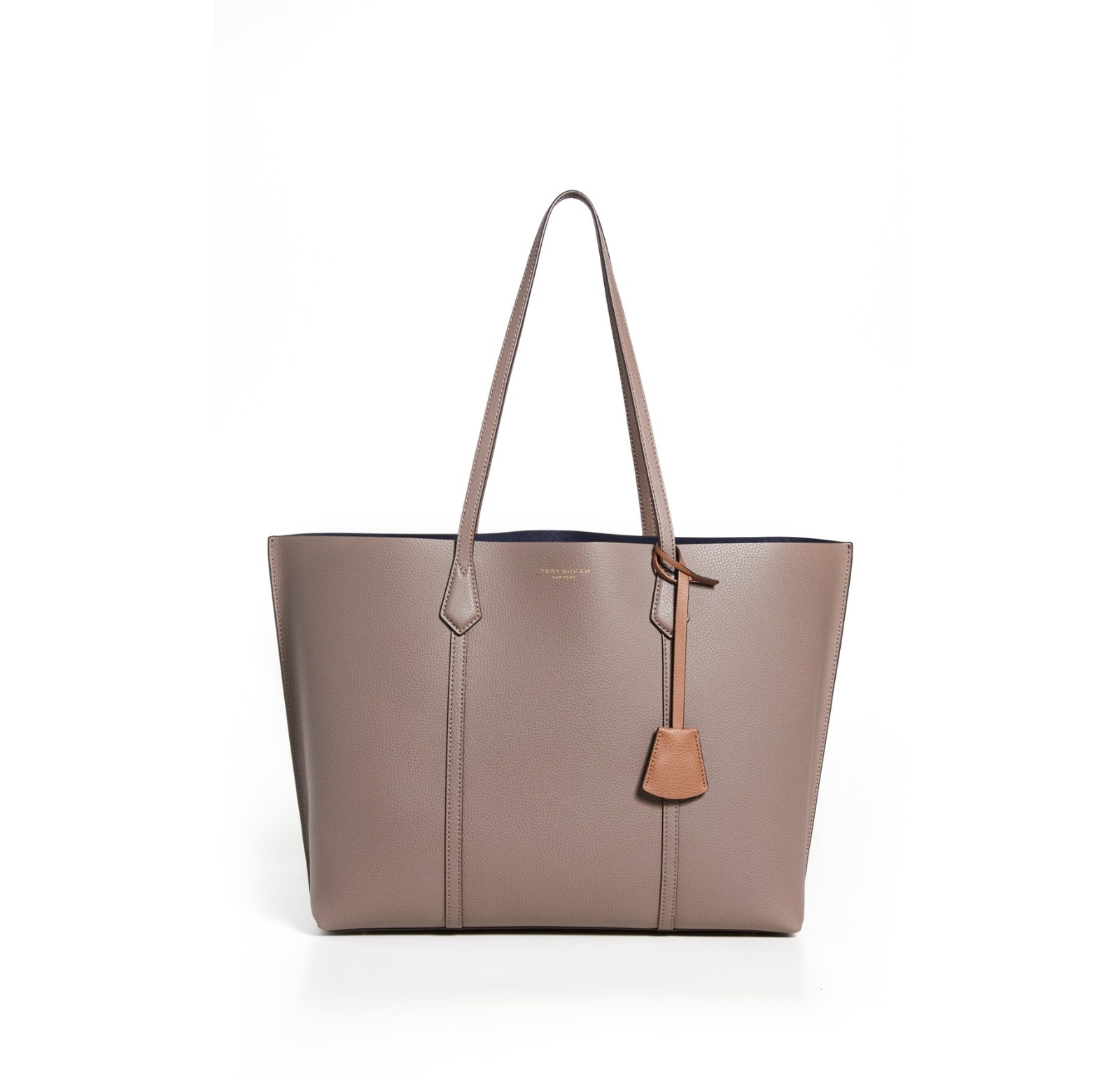 Tory Burch Perry Large Leather Tote – Clam Shell