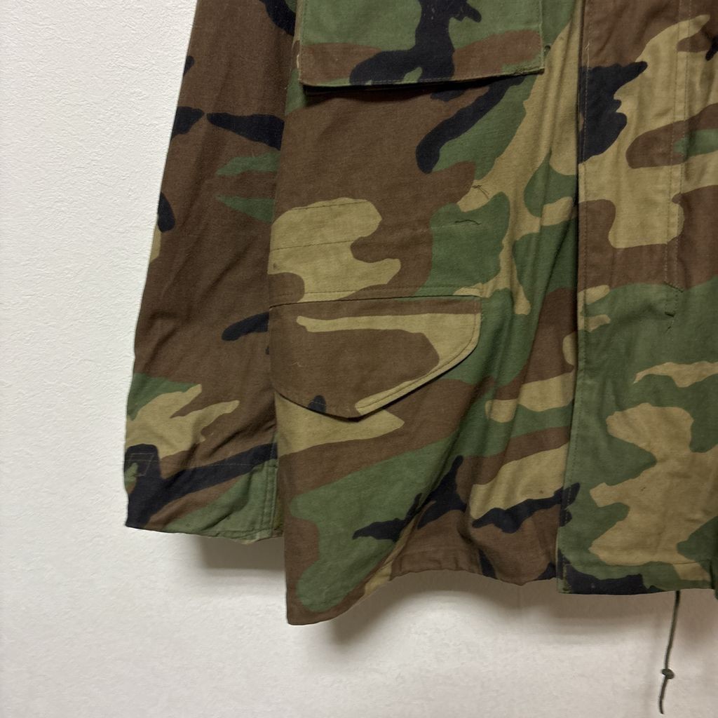 【US ARMY】 94年納入 米軍 実物 M-65 ウッドランドカモ フィールドジャケット S-3671