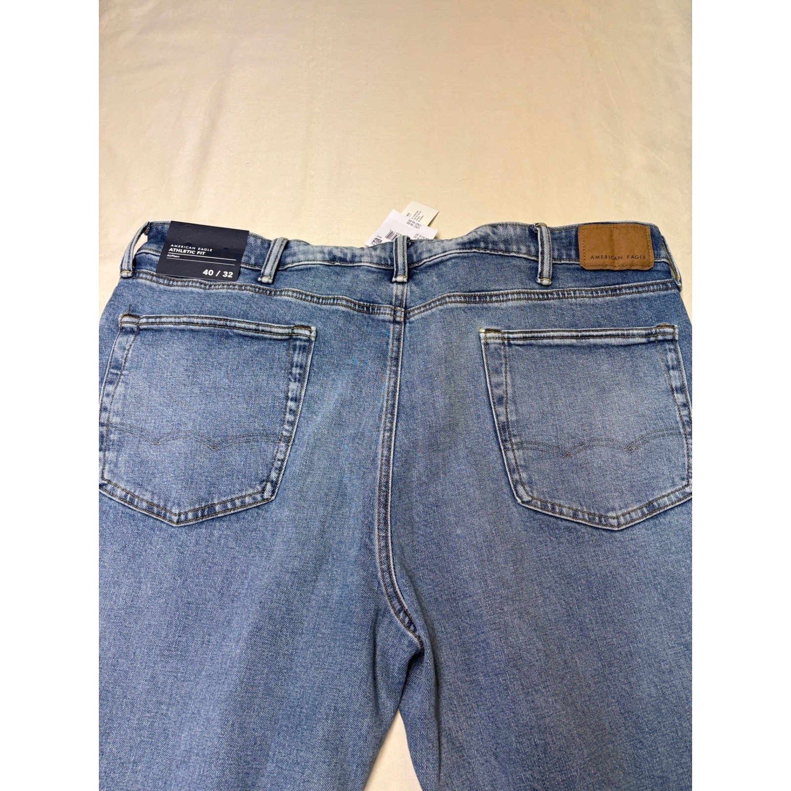 NWT American Eagle Airflex+ Athletic Fit Mens Jeans 40×32 Medium Indigo Wash
